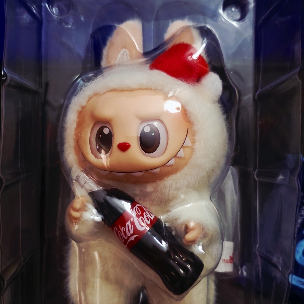 Coca-Cola Bunny Plush with Red Hat and Bottle